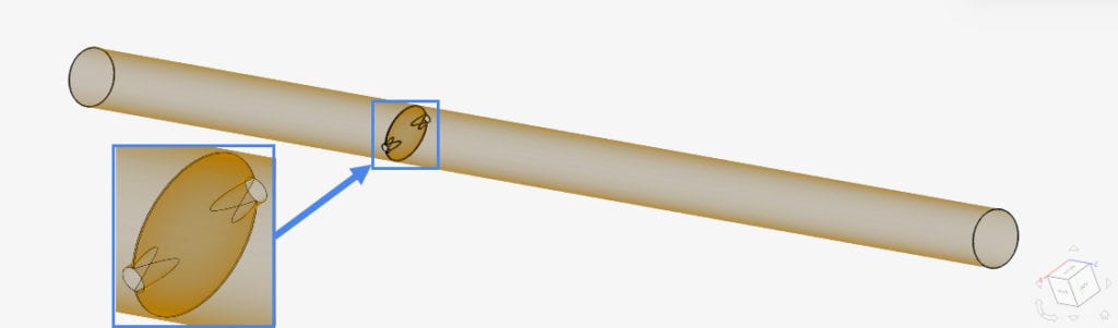 butterfly valve at 20 degrees inside pipe