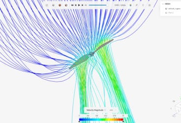acceleration and concentration of streamlines bellow the propeller