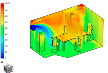 hvac in office simulation simscale