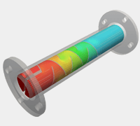 Fluid flow through a static mixer