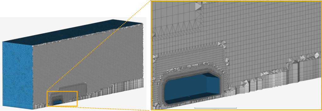 ahmed body simulation mesh