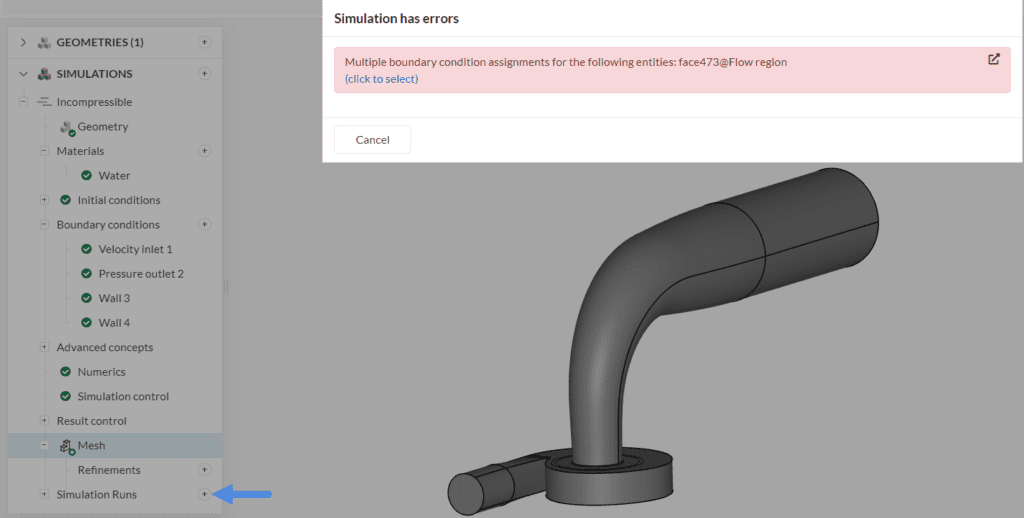 starting a new simulation to see what are the invalid settings in the setup